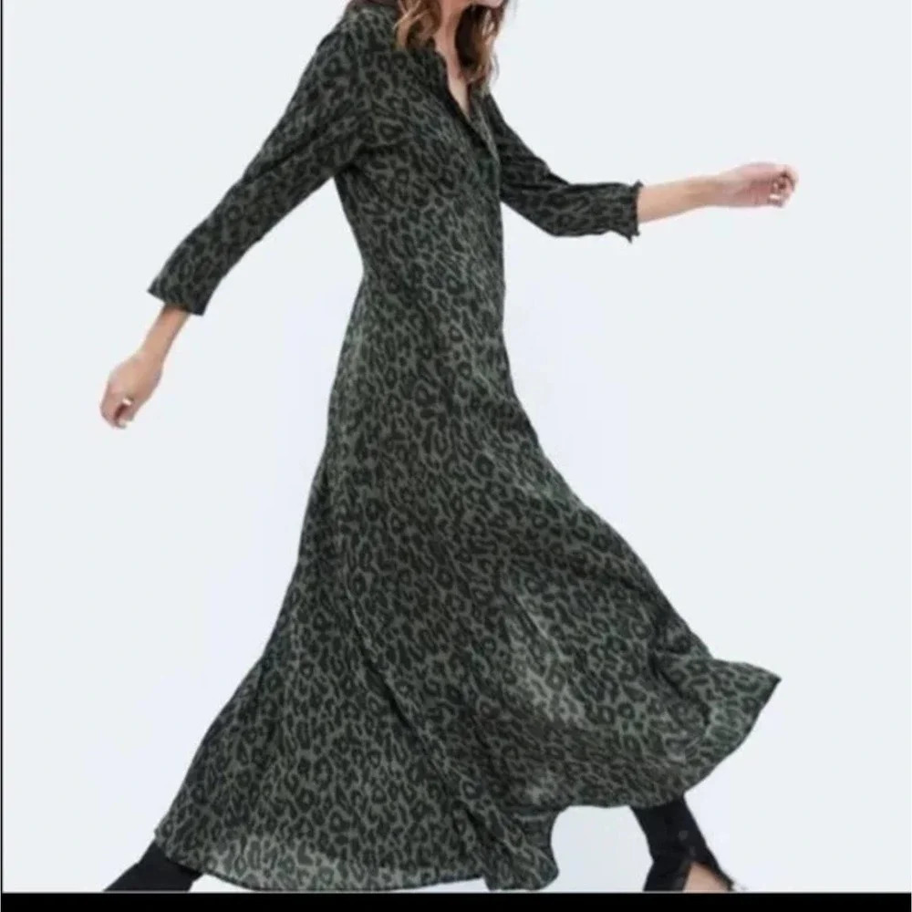 Zara woman leopard print Dress - Picture 4 of 13